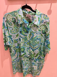 Robe coton Verte et bleue T.TU