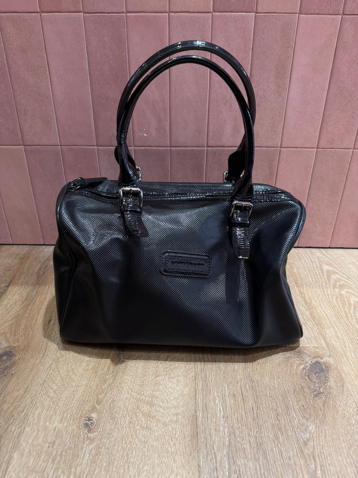 Sac noir brillant Longchamp TU
