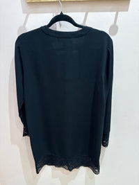 Robe Michael Kors noire à lacet doré T.L