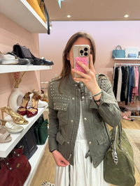 Veste kaki en coton Berenice T.S 27/05