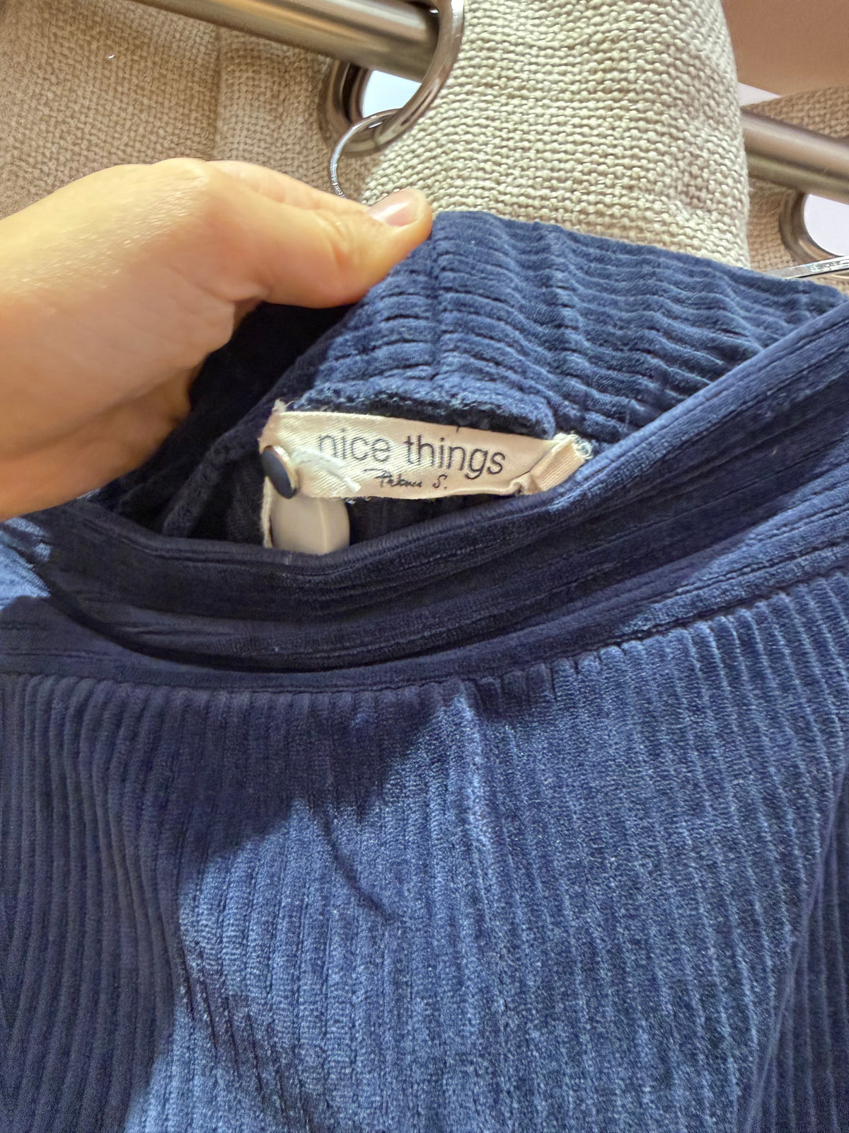 Pantalon bleu marine Nice things T.36  04/10