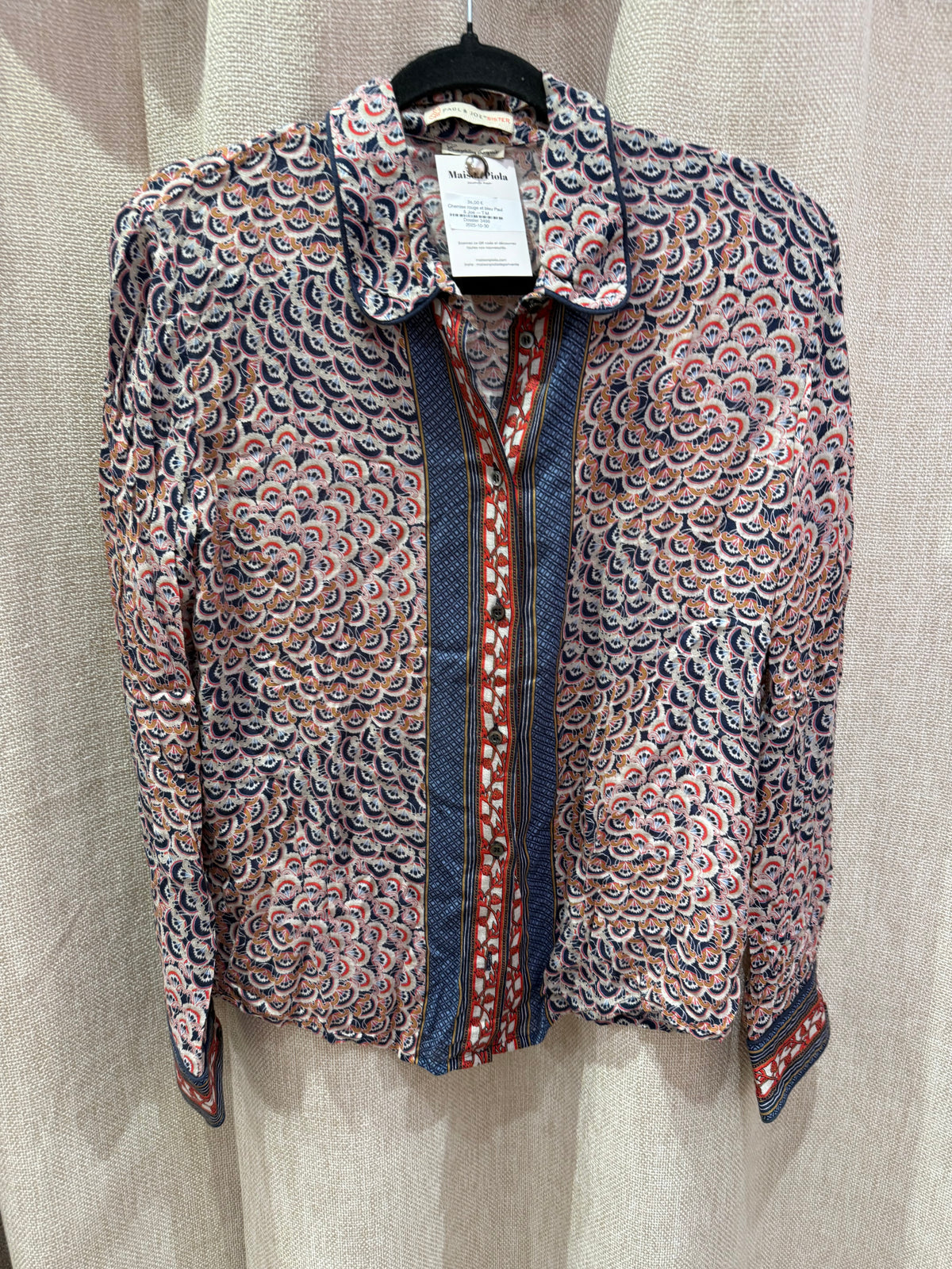 Chemise rouge et bleu Paul & Joe — T.M