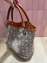 Sac beige et orange Lancel 21/10