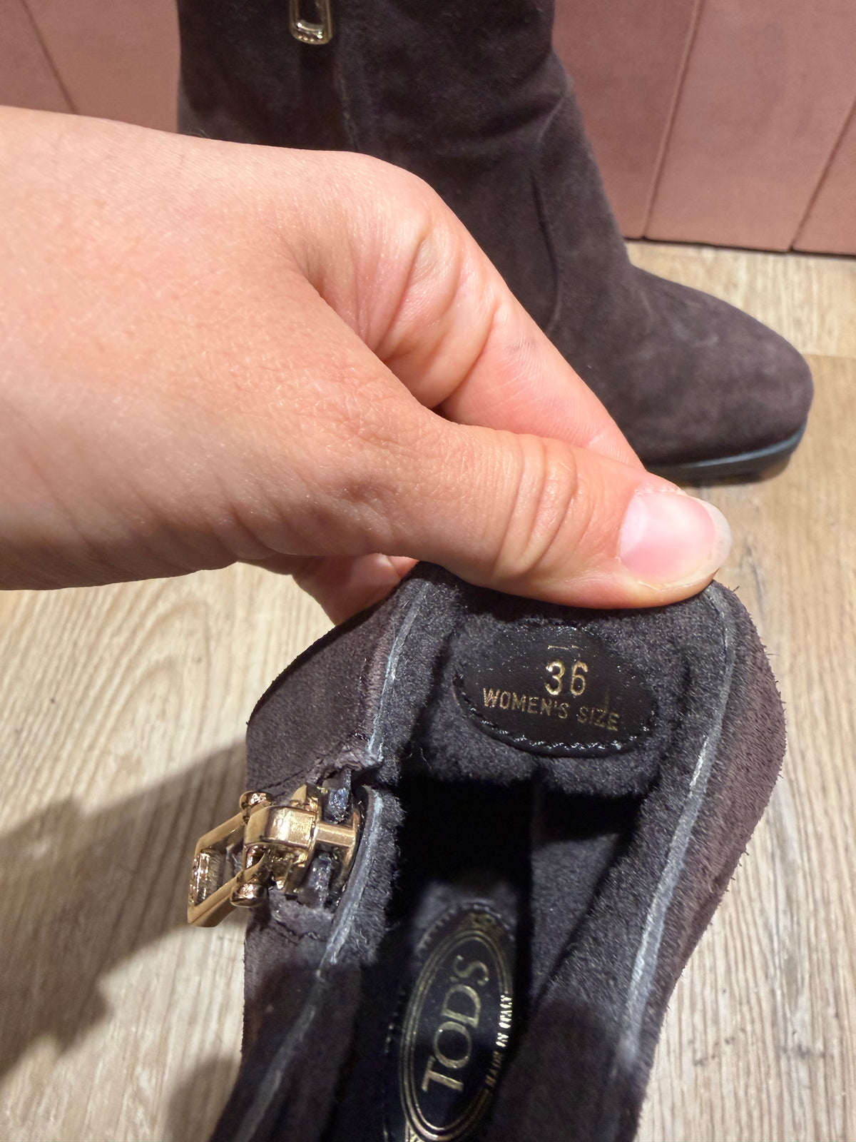 Bottines marron en daim Tod’s - T.36 15/09
