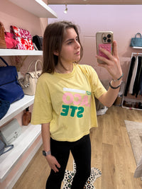T-shirt jaune Lacoste - jaune - T.38 31/05