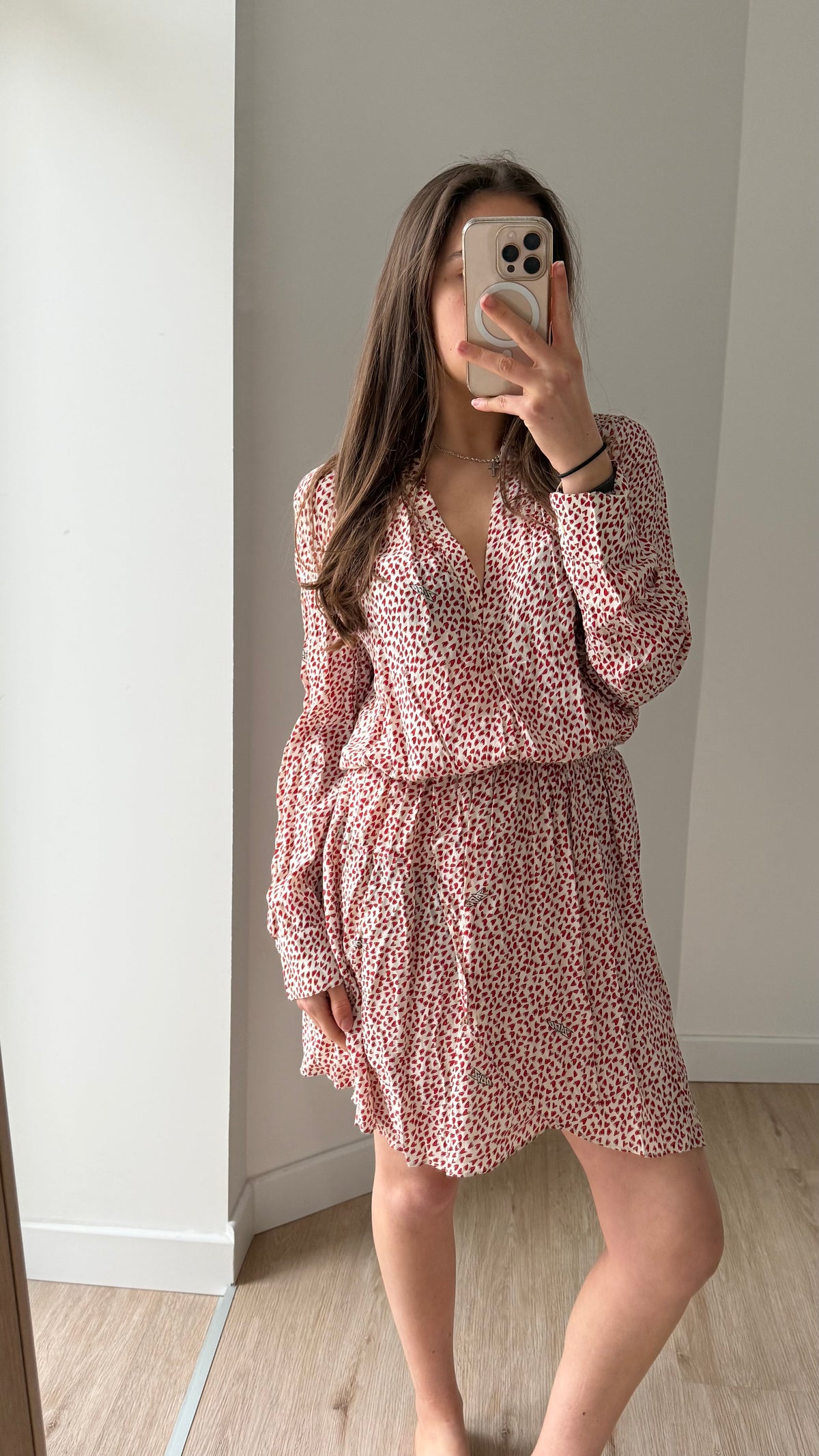 Robe beige & rouge cœur Zadig & Voltaire T.M