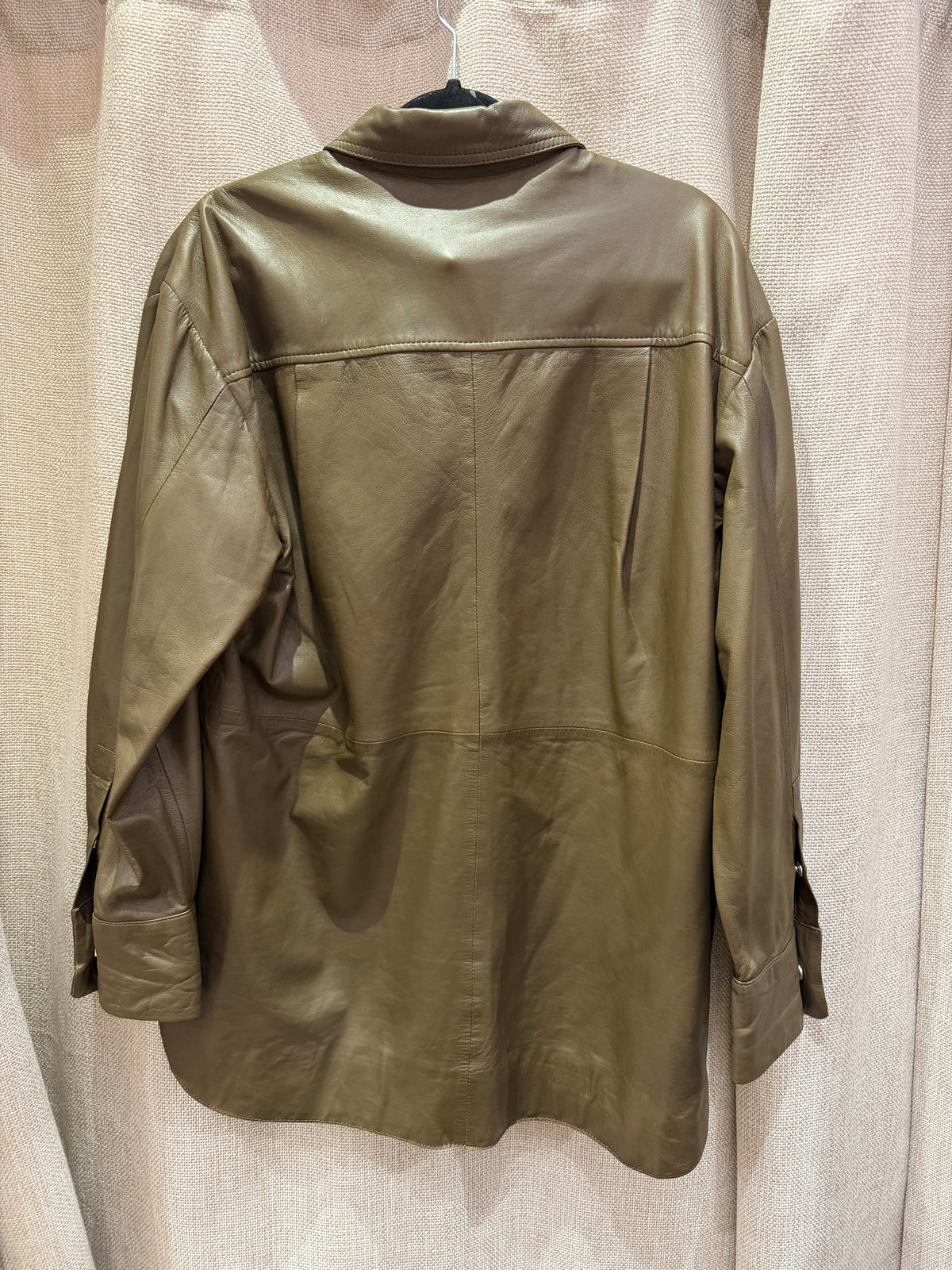Chemise/ veste en cuir kaki seconde female T.M 28/09