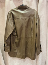 Chemise/ veste en cuir kaki seconde female T.M 28/09