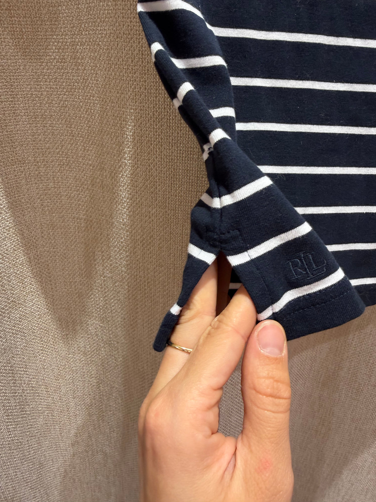 Top bleu marine à rayures Ralph Lauren T.M 29/09