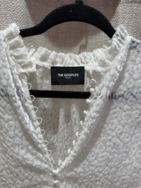 Blouse blanche en velours motif léopard T.S 20/09