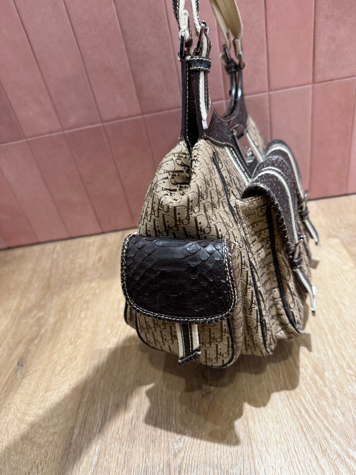 Sac beige Dior vintage colombus
