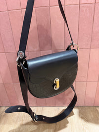 Sac bandoulière noir croco brillant Lancel 20/10