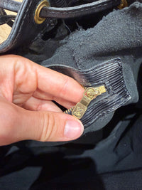 Sac Noé Louis Vuitton cuir épi noir 07/08