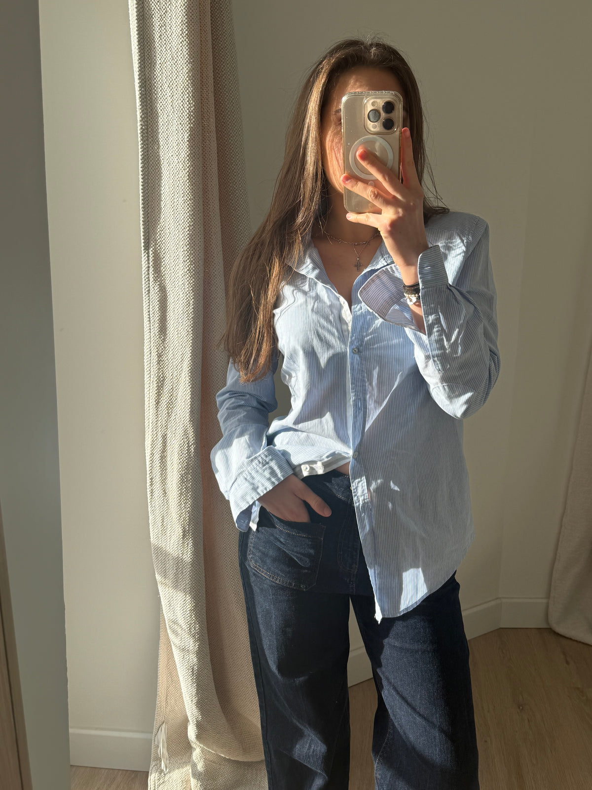 Chemise bleu rayures IKKS T.38