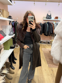 Manteau en cuir Pablo Valentino T.40 marron 10/10