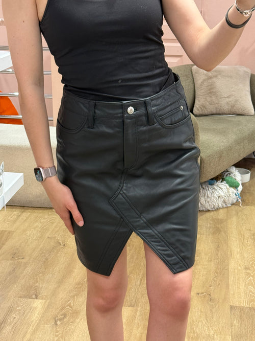 Jupe crayon en cuir Zadig & Voltaire - noir - T.38 02/06