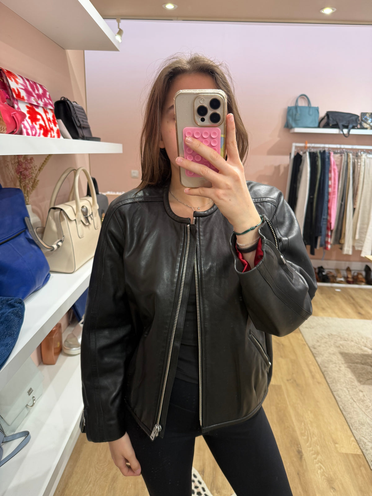 Veste en cuir Isabel marant T.38 31/05