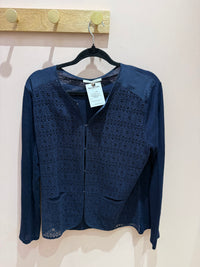 Gérard Darel - Gilet bleu marine dentelle devant - bleu marine - L