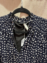 Robe bleu nuit et blanche à pois IKKS T.S 03-10