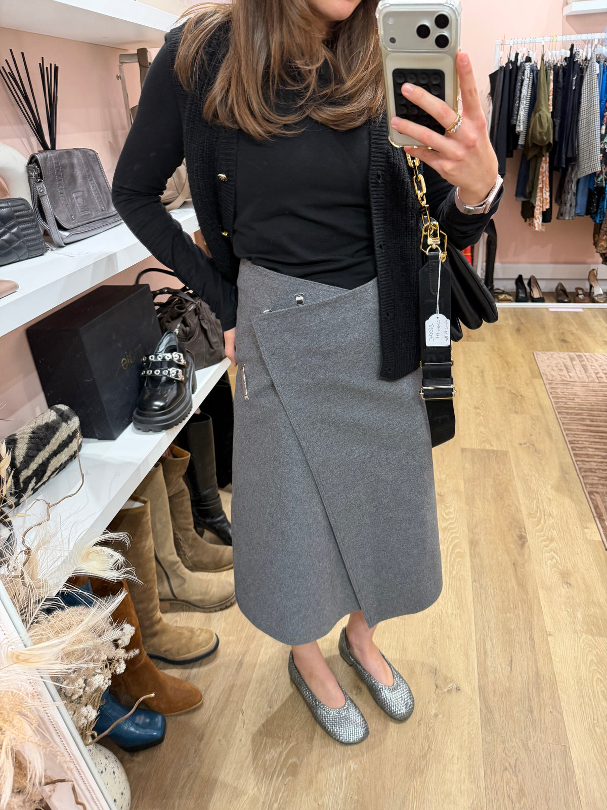 Jupe grise Céline 13/10 T.36