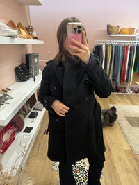 Burberry Manteau noir T.34 20/07