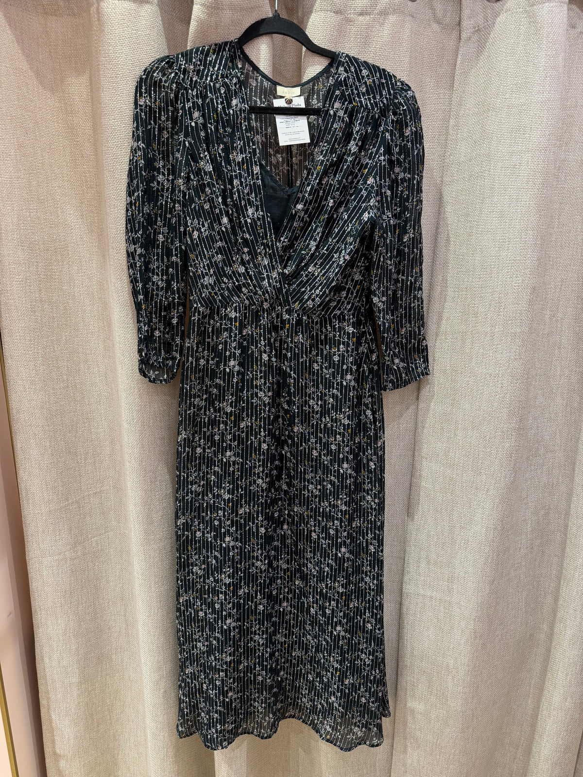 Robe longue bleu fleurs Pablo T.38