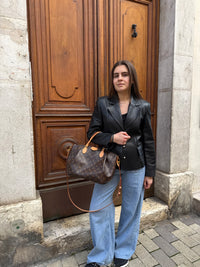 veste blazer noir en cuir lola Taille 38/40