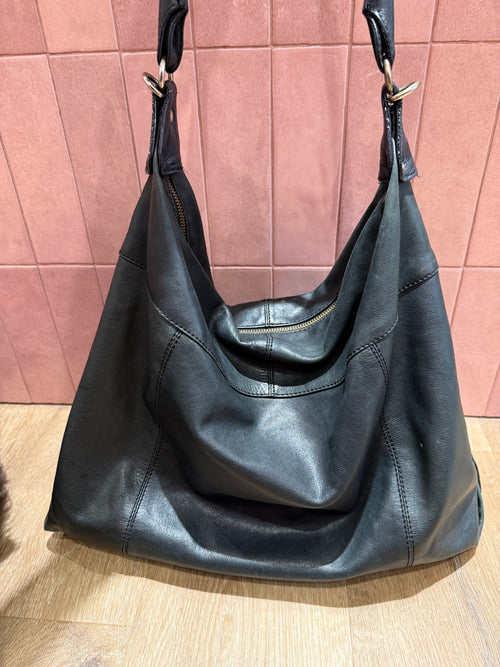 Bel Air sac noir en cuir cabas 01/06