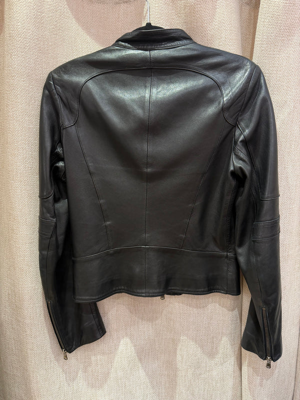 Veste en cuir Noire Vencouvert T.38 28/09