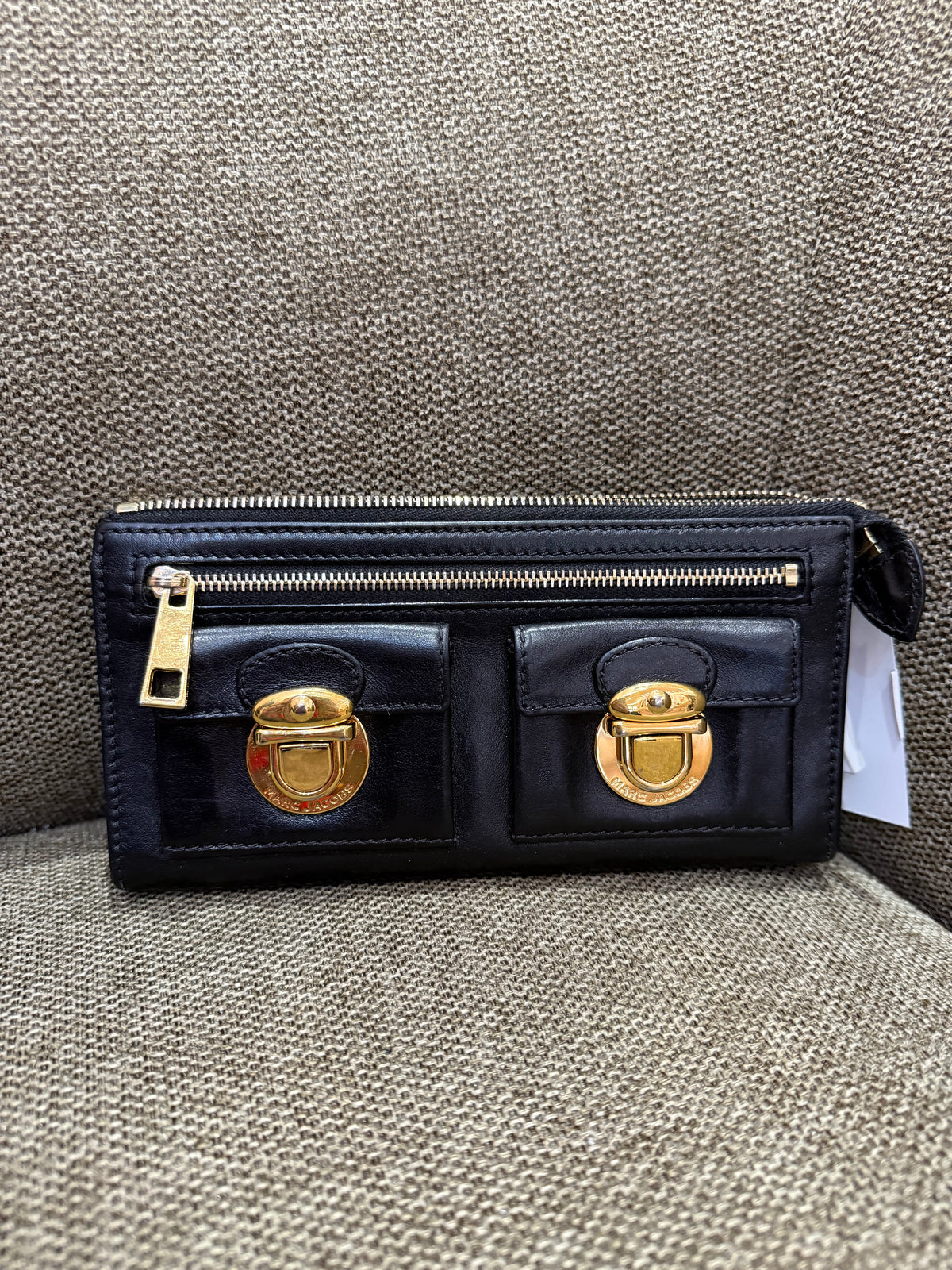 Porte-monnaie Marc Jacobs Noir détail doré T.TU