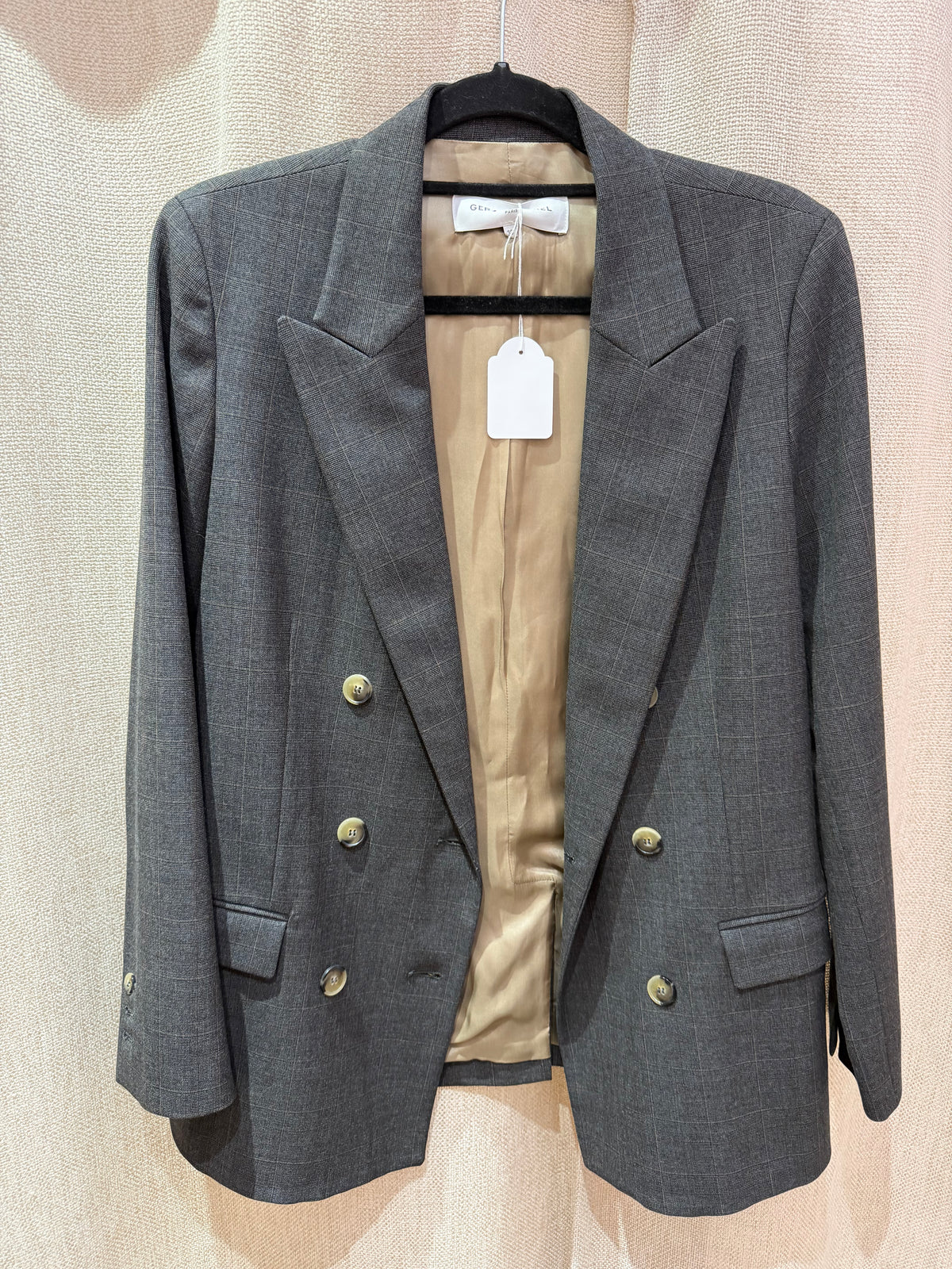 Blazer Gris à carreaux marron Gérard Darel T.38 10/09
