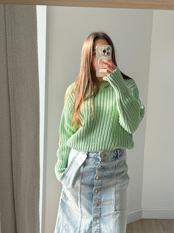 Pull vert maille Claudie Pierlot - T.S