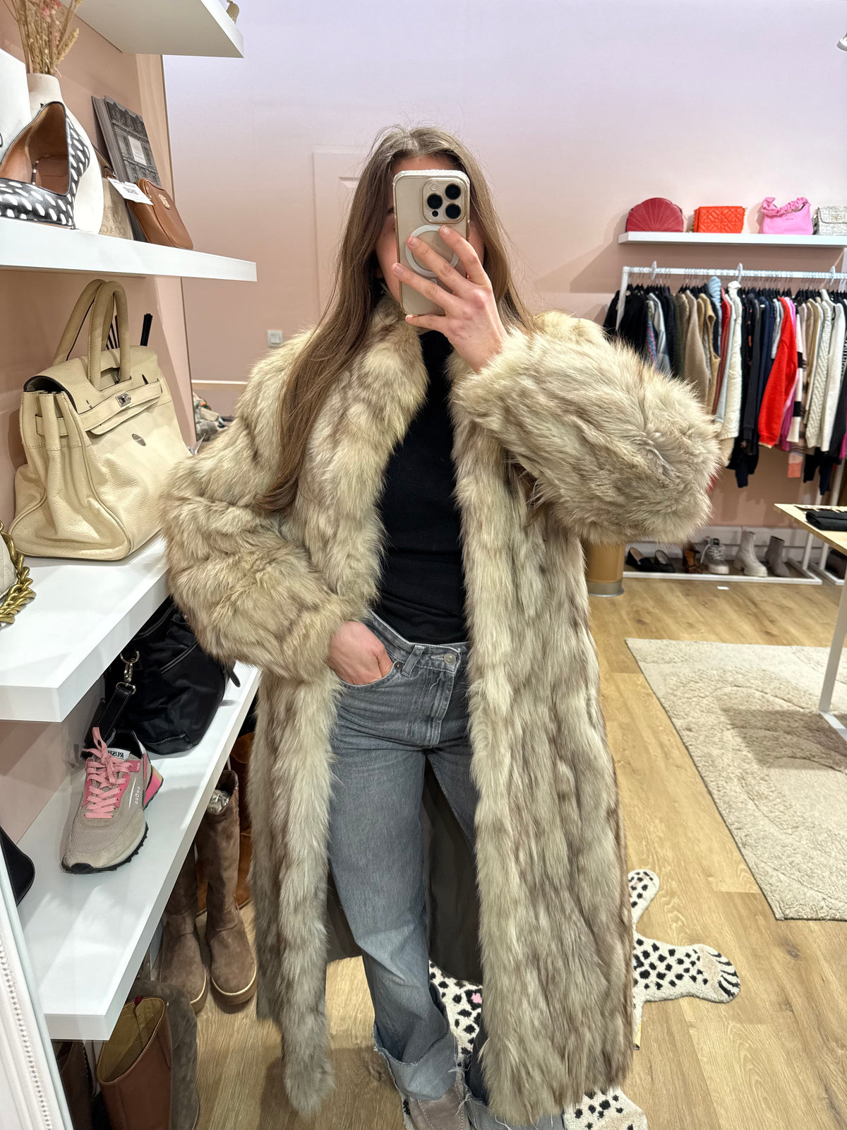 Manteau en renard taille S