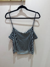 Top débardeur noir blanc Tommy L