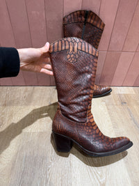 Bottes marron Donna serpent