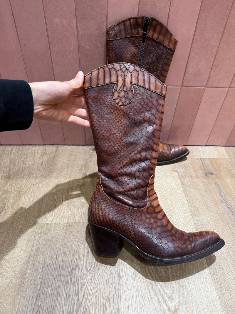 Bottes marron Donna serpent
