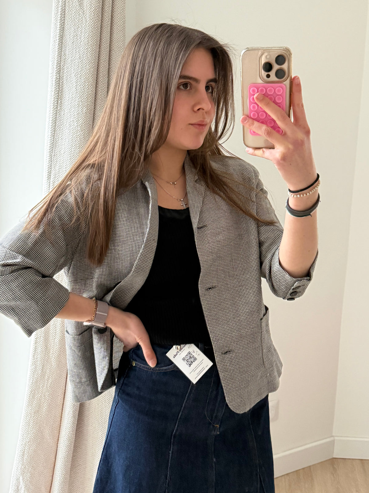 Blazer Acoté Noir et blanc T.M