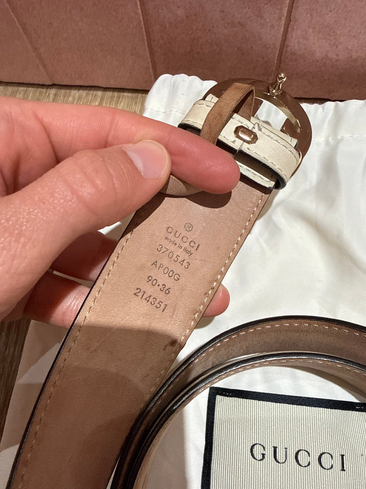 Ceinture Gucci beige 90/36