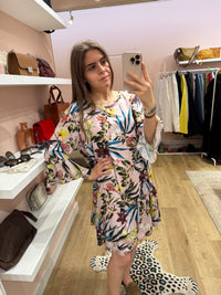 Robe La Fée Maraboutée rose et bleue T.46 12/07