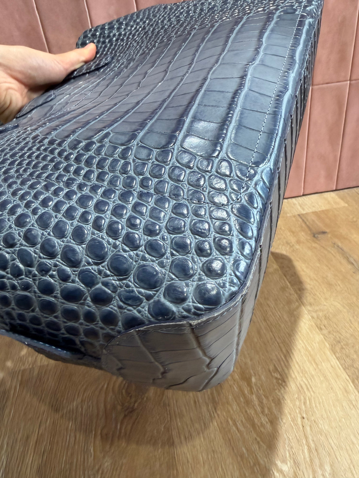 Sac Longchamp en cuir bleu 20/08