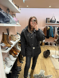 Doudoune Fusalp noire vintage T.L