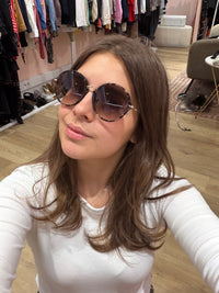 Lunettes marron et beige Longchamp Taille 03/09