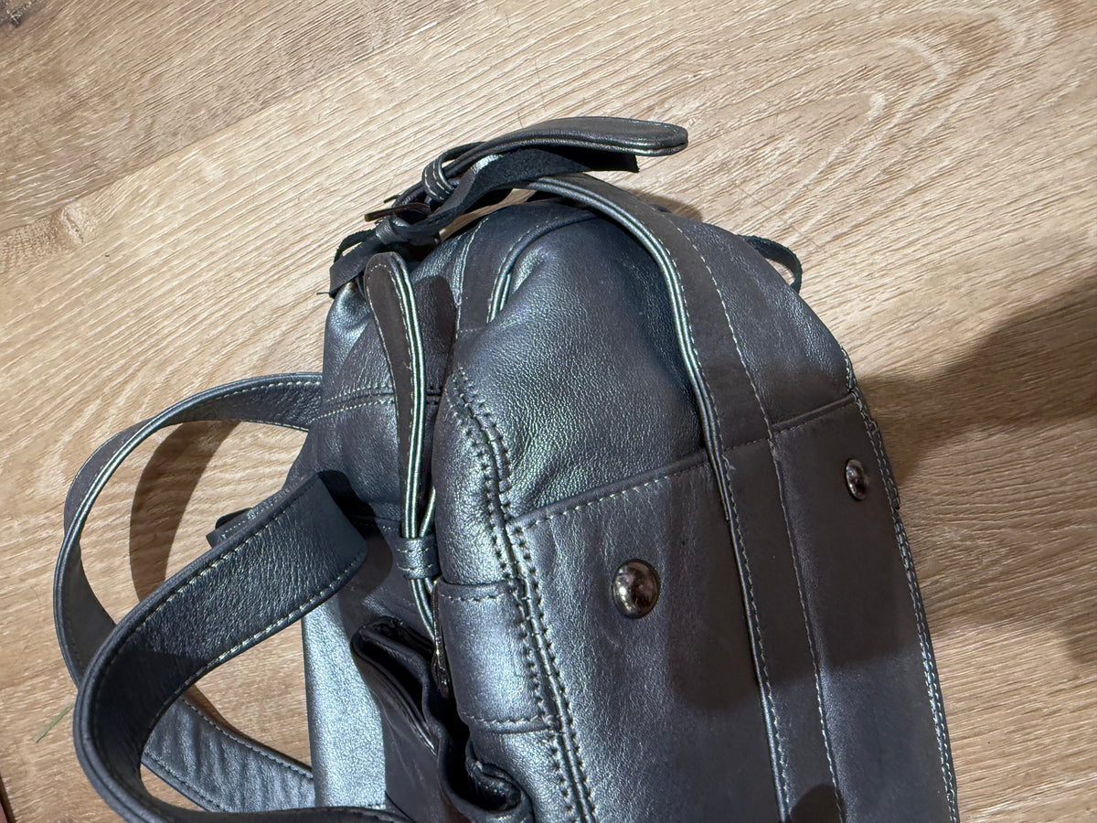 Sac maison123 cuir argenté