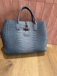 Sac Longchamp en cuir bleu 20/08