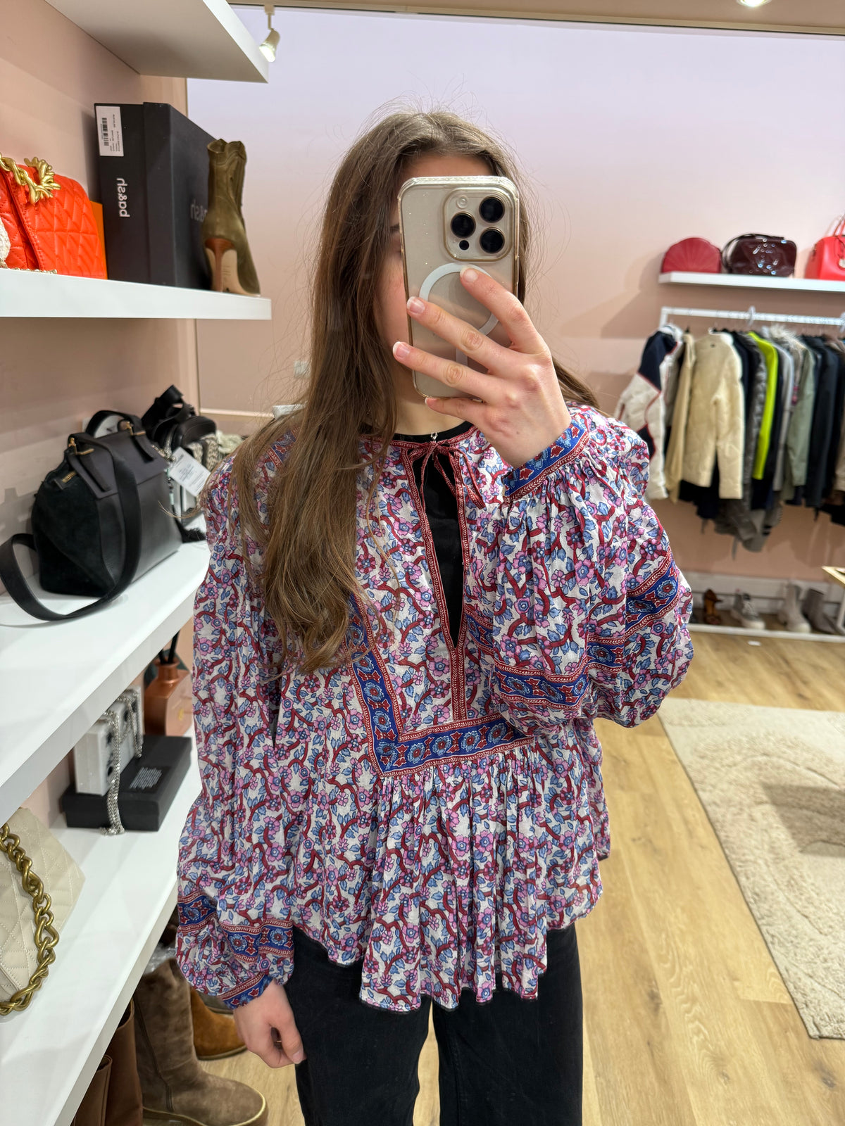 Chemise rose bleu Isabel Marant Étoile