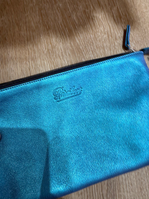 Paraboot pochette bleue cuir 02/06