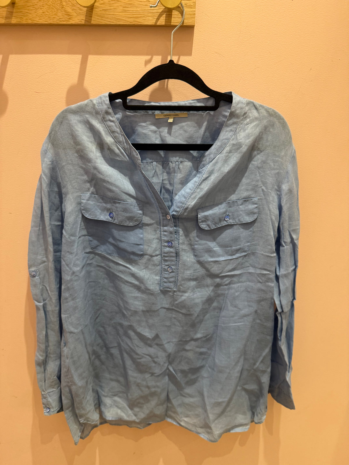 Gérard Darel - Chemise unie bleu ciel - bleu ciel - 42