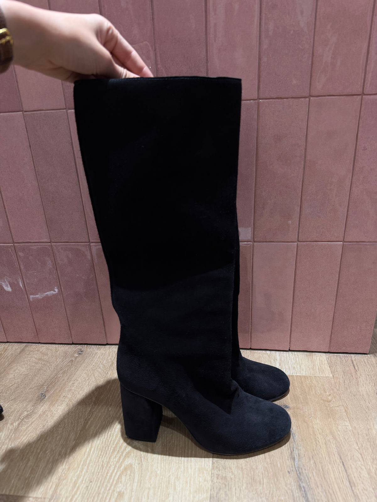 Bottes noires en daim Red Valentino - T.36 15/09