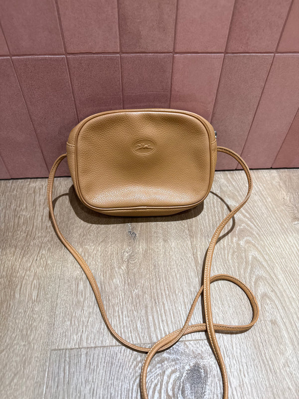 Sac Longchamp en cuir Camel