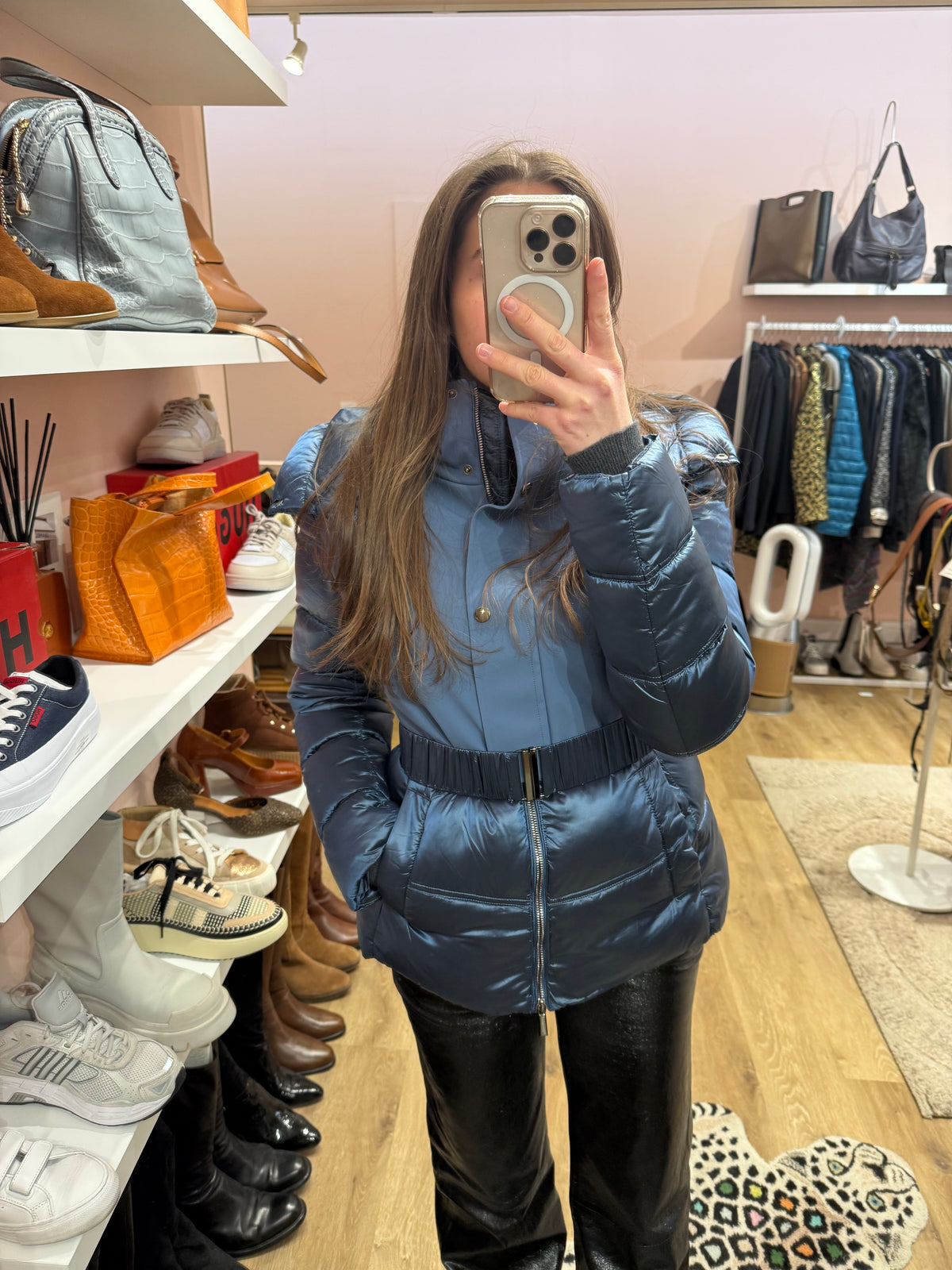 Doudoune bleue duvet Daniela - T.S